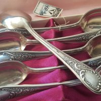 Сребърни сребро лъжички лъжици Руски в кутия, снимка 9 - Прибори за хранене, готвене и сервиране - 30002986