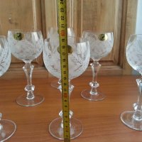 Кристални чаши за вино, снимка 2 - Антикварни и старинни предмети - 33760818