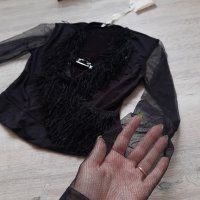Нова колекция блуза с фина мрежа ресни тип прегърни ме на намаление, снимка 2 - Блузи с дълъг ръкав и пуловери - 29440170