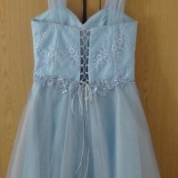 Светло синя официална рокля за повод - кръщенка, абитуриентска рокля в синьо, снимка 7 - Рокли - 38865020