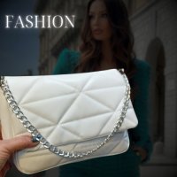 Луксозна дамска чанта с метална дръжка за рамо тип синджир, снимка 6 - Чанти - 44338559