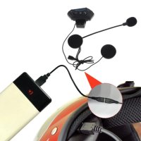 Слушалка за каска на Мотоциклет Интерком Безжичен телефон със свободни ръце, снимка 4 - Bluetooth слушалки - 42852275