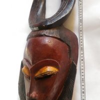 Африканска маска БАУЛЕ , снимка 2 - Антикварни и старинни предмети - 30806198