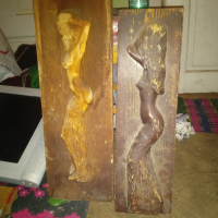 Две стари дървени пана, снимка 1 - Декорация за дома - 44724510