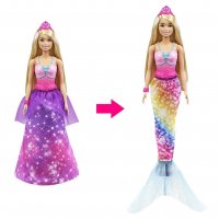  Кукла Barbie - Дриймтопия: 2в1, с трансформация принцеса/русалка GTF92, снимка 3 - Кукли - 39002944