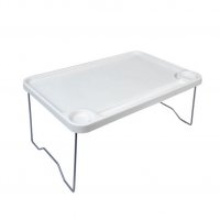 Сгъваема маса, пластмасова, за плаж или къмпинг, 58х36, бяла, снимка 3 - Къмпинг мебели - 36789345