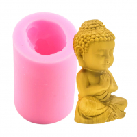 Силиконова форма за свещи - Буда , силиконов молд буда , свещ , сапун,  декорация , фондан, снимка 3 - Други - 36522744