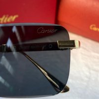 Cartier мъжки слънчеви очила с дървени дръжки, снимка 12 - Слънчеви и диоптрични очила - 42796957