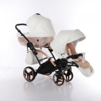 Бебешка количка Junama Mirror Satin Duo Slim 2в1, 3в1 НОВА, снимка 12 - Детски колички - 42081908