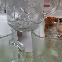 красиви стъклени чаши за чай/кафе, снимка 2 - Сервизи - 44151819