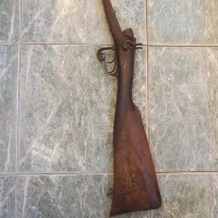 Приклад от стара френска пушка с 2 спусъка, снимка 2 - Колекции - 44384365