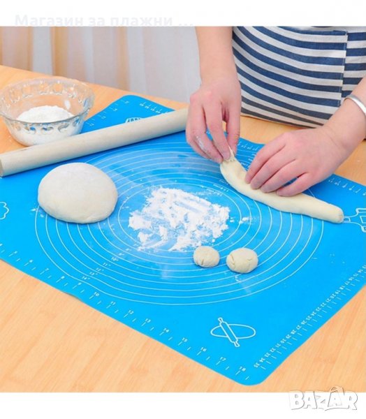 СИЛИКОНОВА ПОДЛОЖКА ЗА МЕСЕНЕ, ТОЧЕНЕ И ПЕЧЕНЕ 60Х40 СМ. - код 2156 , снимка 1