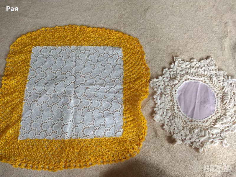 Ръчно плетена покривка на една кука за маса., снимка 1