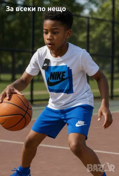 Nike Детски Черен Къс Летен Комплект Найк Размери: 3-4г, 9-10г Код B346, снимка 1