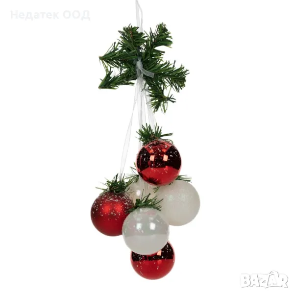 Коледна декоративна клонка, Черверн, 35см, снимка 1