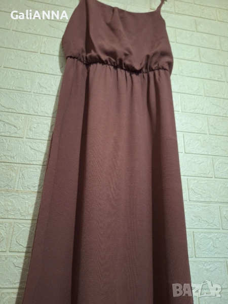 СТРАХОТНА ДЪЛГА РОКЛЯ ЕФЕКТЕН ЦВЯТ XL-2XL, снимка 1