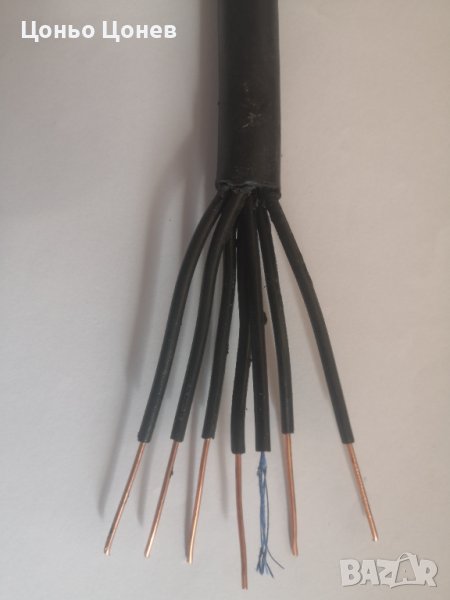 Кабел меден, влагоустойчив, 6 жила х 1.5 кв.мм., снимка 1