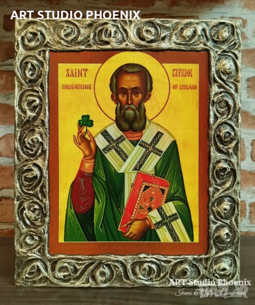 Икона на Свети Патрик icona Saint Patrick, снимка 1