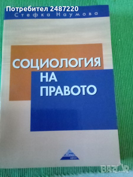 Социология на правото Стефка Наумова Юриспрес София 2000 г меки корици , снимка 1