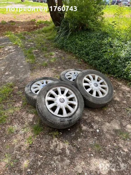 Лети джанти 16ц . 4×114.3 Центр.отвор 67.1 с зимни гуми Deytan 205/60 /16 KIA HYUNDAI , снимка 1