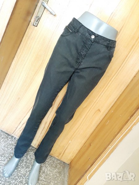 Тъмно сиви еластични дънки с висока талия ХЛ, снимка 1