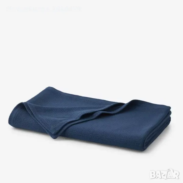тъмно синьо памучно одеяло, снимка 1