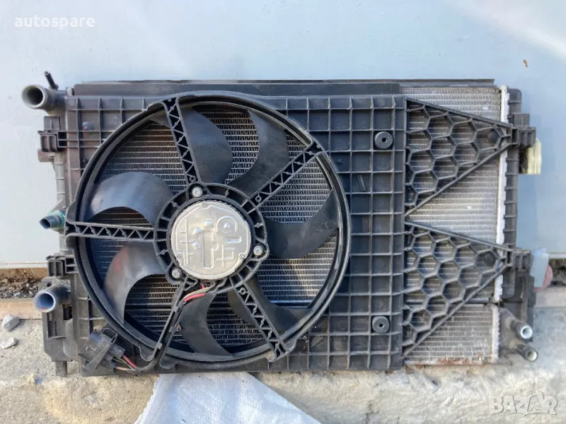 Воден радиатор,охладител, перка с дифузьор Vw Polo 09-17г. 1.2,1.4TSI. Audi. Skoda. Seat. 60145805H., снимка 1