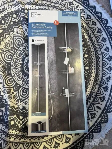 телескопична тръба без рафтове livarno extendable bathroom caddy, снимка 1