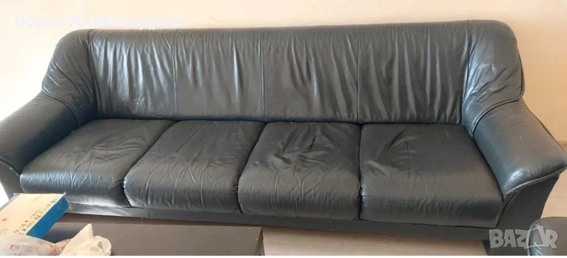 Поръчкова холна гарнитура от естествена кожа, снимка 1