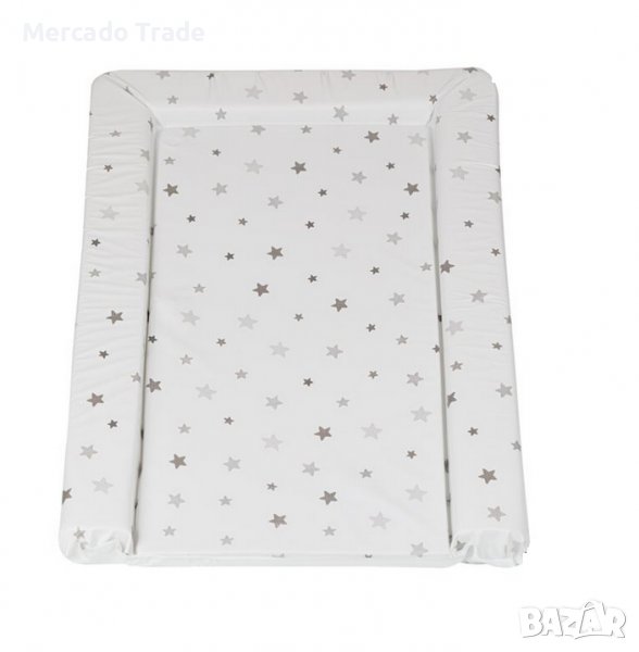 Подложка за повиване Mercado Trade, За бебета, Универсална, Бял на звезди, снимка 1