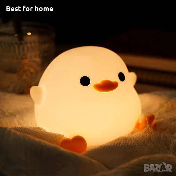 Нощна ,силиконова, димируема лампа Amaredom DoDo Duck,  лампа  пате, снимка 1