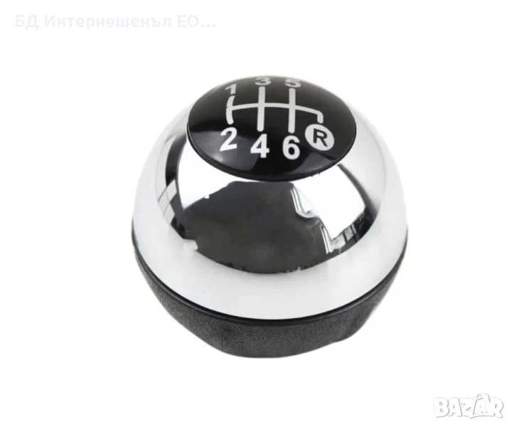 Топка за скоростен лост, Fiat 500 Abarth, Хром, Черен, 6 скорости,, снимка 1