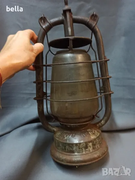 Стар немски военен фенер Frоwo 435, снимка 1