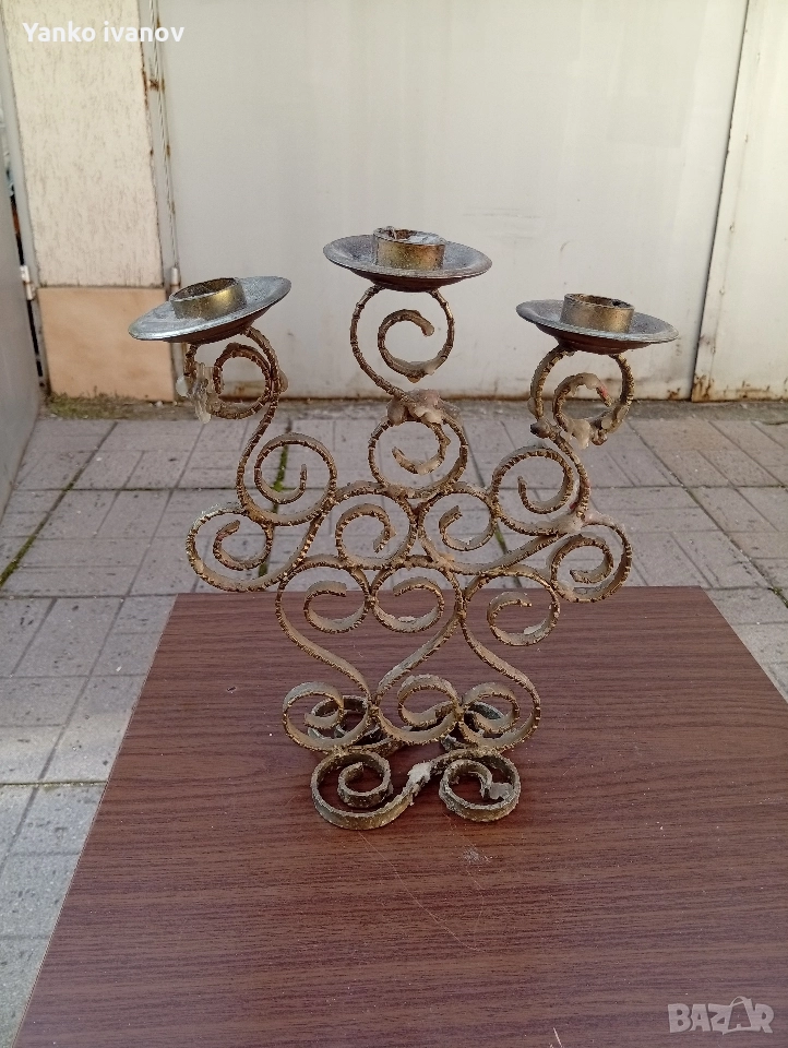 Свещник троен, снимка 1