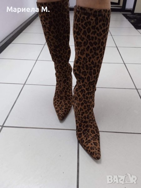 Дамски велурени ботуши, 37, отлични, снимка 1