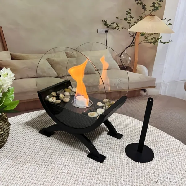 🔥 Луксозна Алкохолна КАМИНА за Дом и Градина – Стъклен Дизайн 🔥, снимка 1