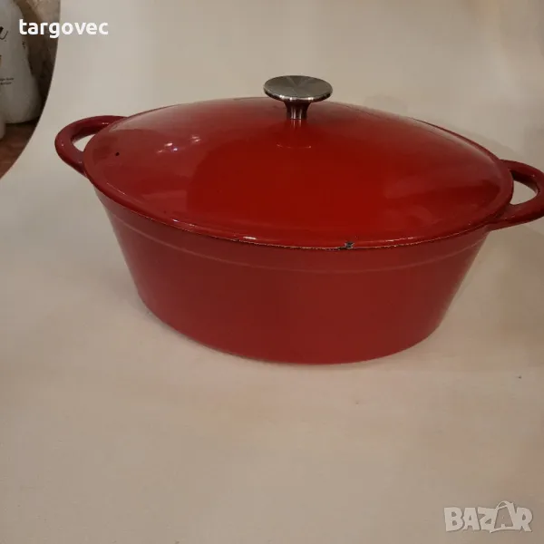 голяма чугунена тенджера за печене, снимка 1