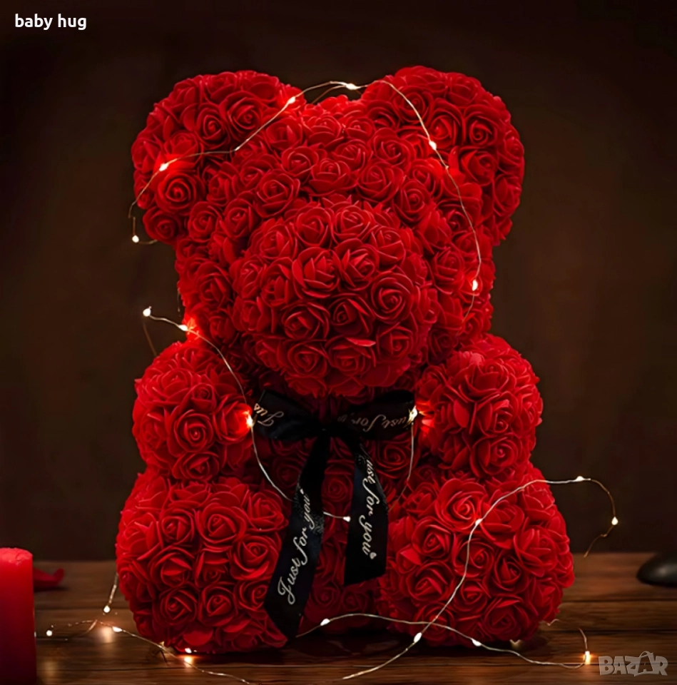 Мече с вечни рози, снимка 1