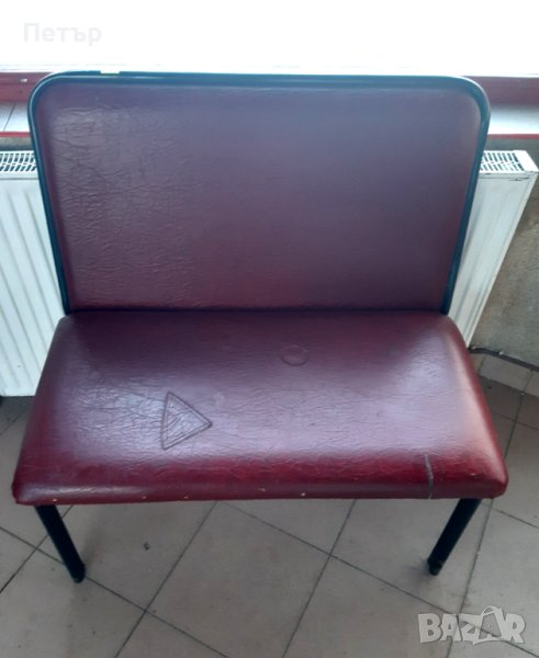 Канапе от  тръбна мебел и кожа , снимка 1
