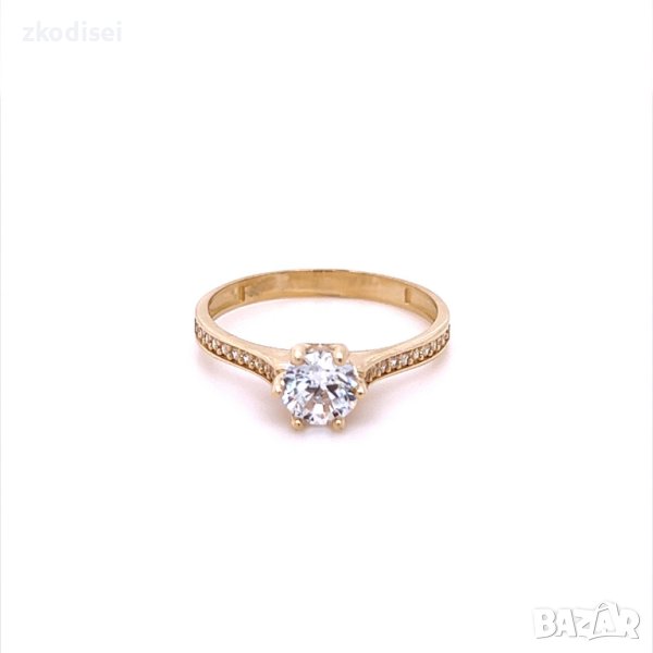 Златен дамски пръстен 2,08гр. размер:53 14кр. проба:585 модел:20540-6, снимка 1
