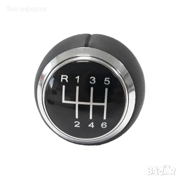 Топка за скоростен лост съвместима с Audi A3 (98-08)  A4 (02-08) - със 6 скорости - гладка кожа, снимка 1