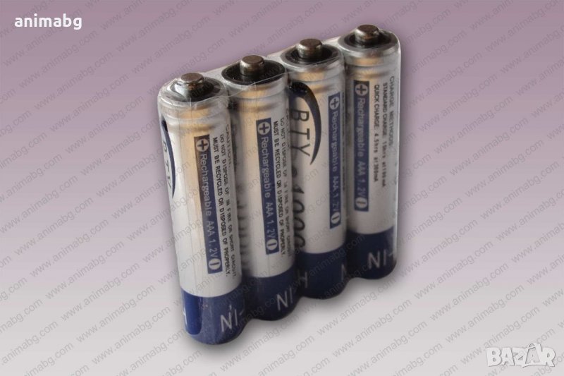 ANIMABG 4бр. презареждащи батерии AAА, снимка 1