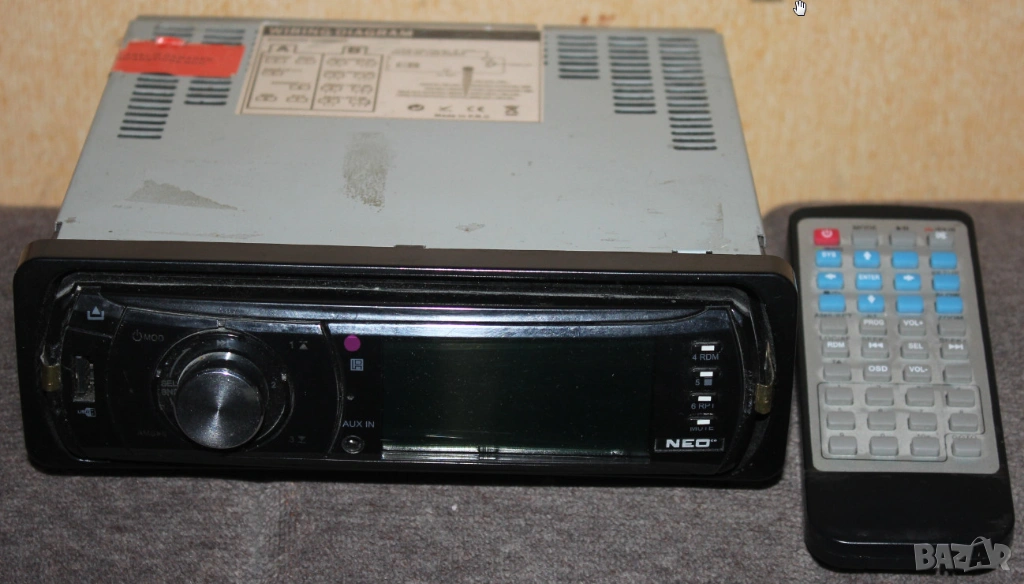 автомобилен mp4-mp3 радиоплеяр NEO+дистанционно, снимка 1
