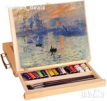 Нов Многофункционален Преносим Дървен Молберт Стойка за Скициране Рисуване , снимка 1