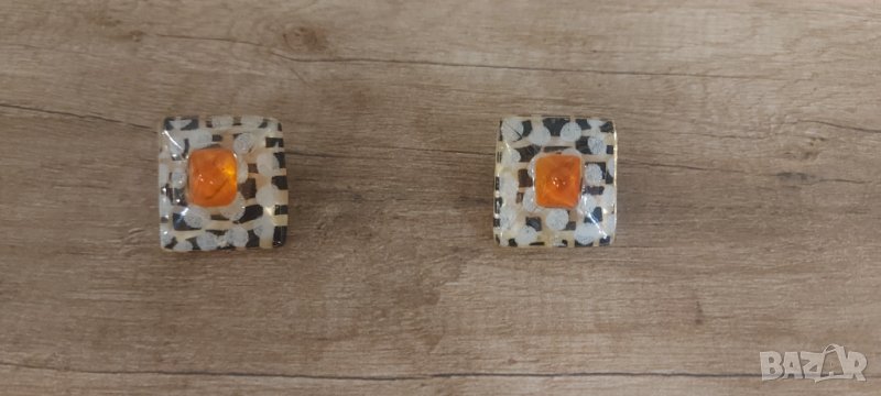 Качествени Кристални обеци с клипси внос от Англия, снимка 1