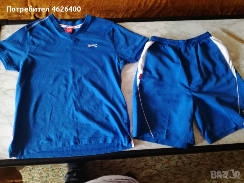 Продавам детски комплект(синьо-бял) -Slazenger original , снимка 1