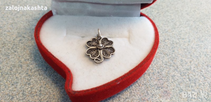 Сребърна детелина-0,98гр/925, снимка 1