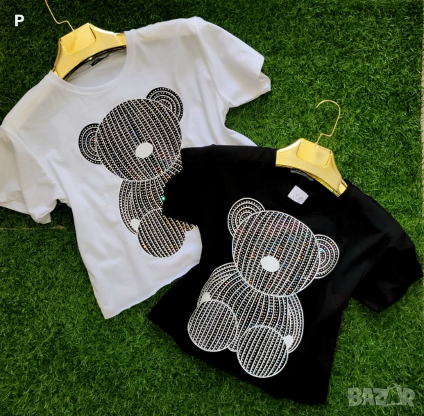 Тениска мече кроп топ, снимка 1