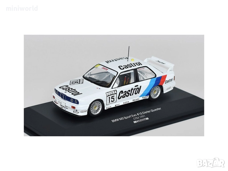 BMW M3 Sport Evo n.15 Dieter Quester DTM 1991 - мащаб 1:43 на CMR моделът е нов в PVC дисплей-кейс, снимка 1