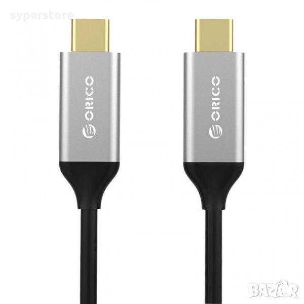 Кабел USB3.1 Type C към USB Type C Gen2 0.50m 5A Orico CCU-05-GY-BP Cable USB Type C M/F, снимка 1
